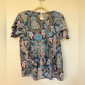 LOFT Multicolor Paisley BlouseS